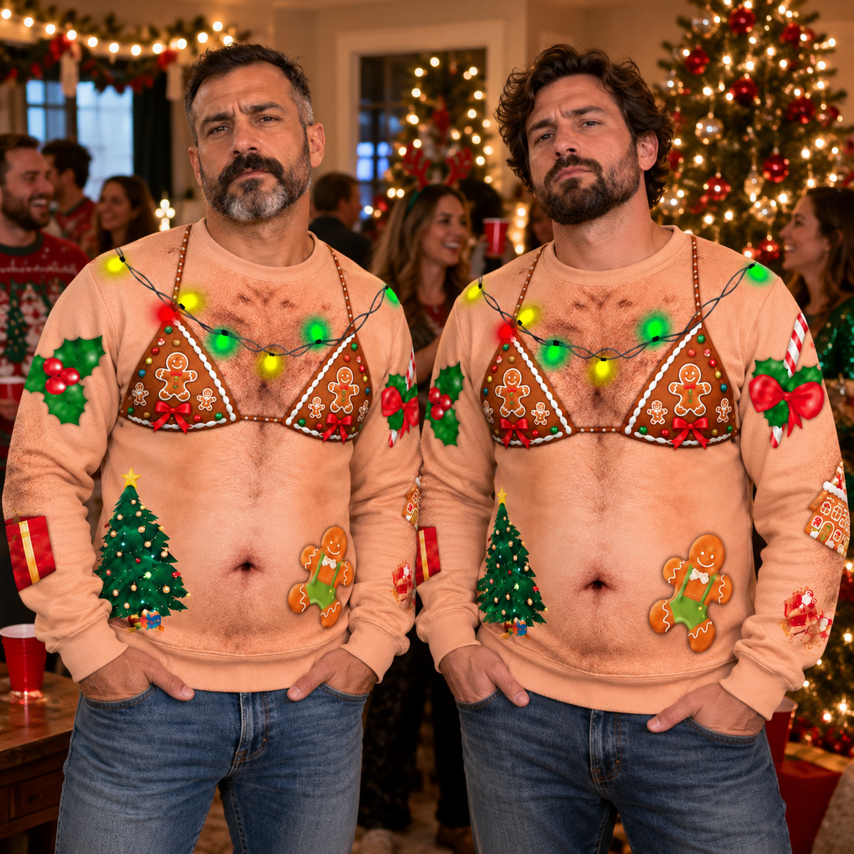 Gingerbread Bikini Ugly Christmas Sweater