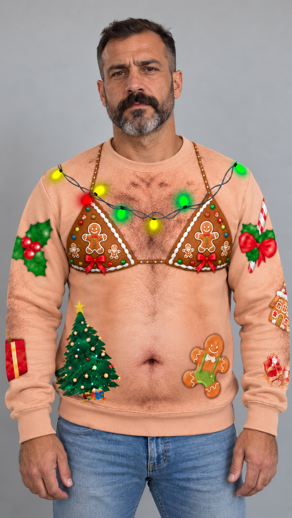 Gingerbread Bikini Ugly Christmas Sweater