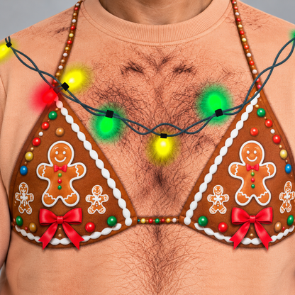 Gingerbread Bikini Ugly Christmas Sweater